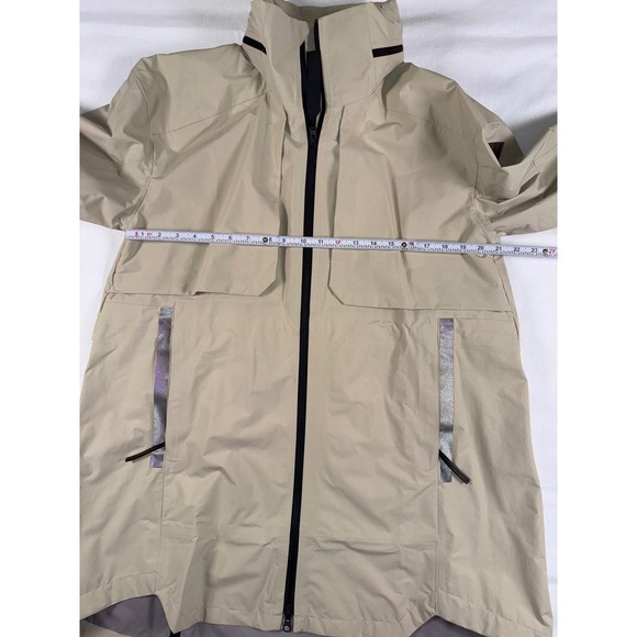 Adidas MYSHELTER RAIN.RDY Jacket Beige Tan Waterproof Hooded Coat M Women's - Picture 7 of 14